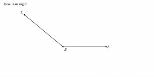 Use compass and straightedge moves to construct the angle bisector for angle ABC. In other words, c
