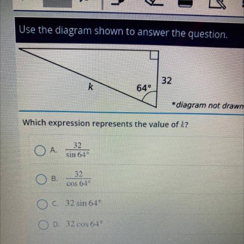 Which expression represents the value of k?