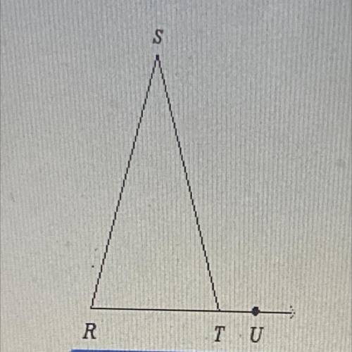5. Find the value of x. The diagram is not to scale.

(1 point)
Given: SRT – ZSTR, MSRT = 20, m ST