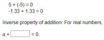 The following examples illustrate the inverse property of addition. Study the examples, then choose