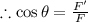 \therefore \cos \theta =  \frac{F'}{F}