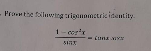 Please prove the following trigonometric identity.​