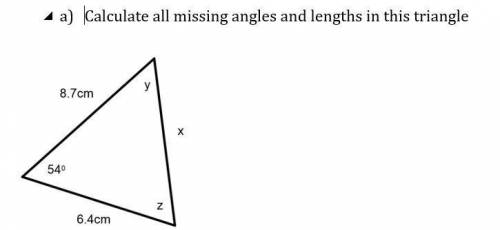 How can I find the sides and angles using the sine rule?