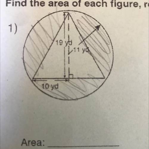 Find the area of each figure, round your answer to one decimal place if necessary.