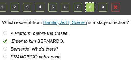 Which excerpt from Hamlet, Act I, Scene i is a stage direction?