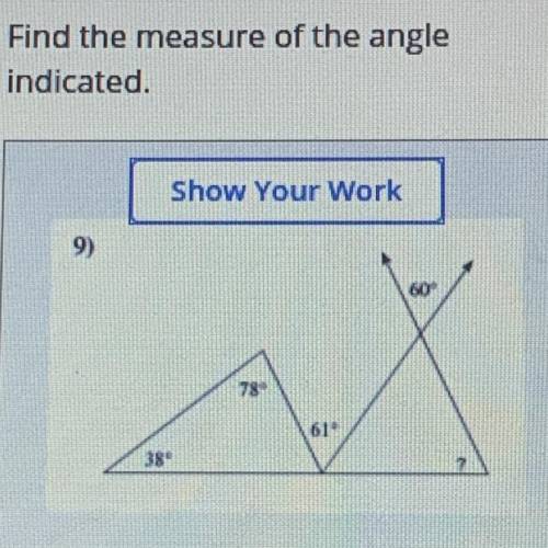 Find the measure of the angle indicated