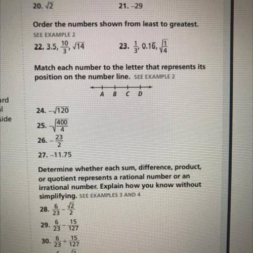 Can someone answer number 22 through number 27