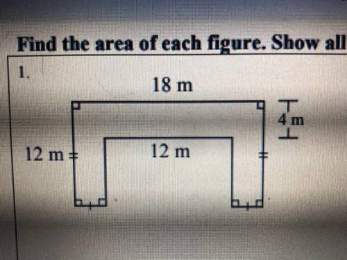Find the area of this figure. Please make sure to give me an explanation and equation.