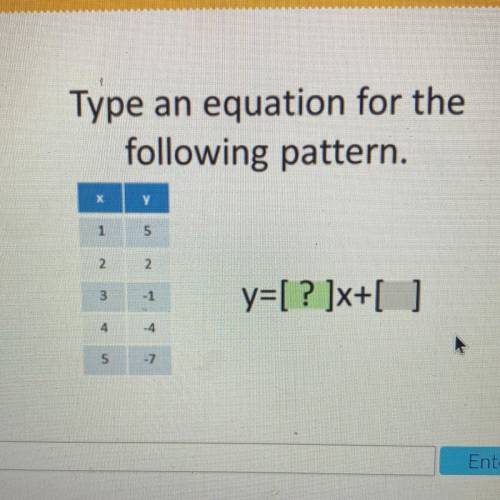 Type an equation for the following pattern Help meee help meee help mee