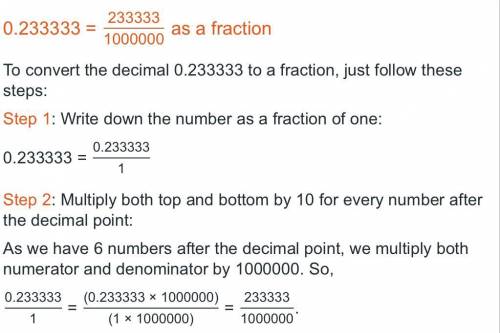 Write .233333 as a fraction