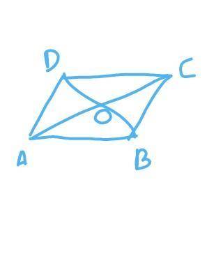 ABCD is a parallelogram with diagonals AC and BC intersecting O Prove that triangle AOB is congruent