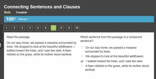 Part 1 Connecting Sentences and Clauses
Quiz Complete 
no need to answer these questions