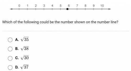 Which of the following could be the number shown on the number line?