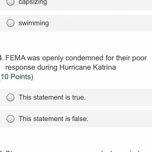 Help me with number 4 on the Bottom it about hurricane Katrina