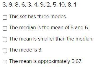Select all the statements that describe the following set of numbers.