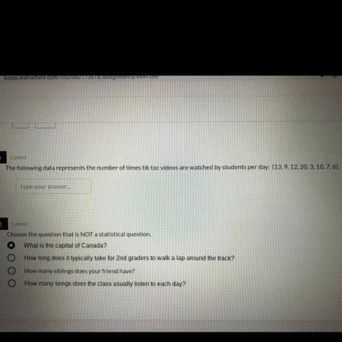 What’s the answer to the top question not the bottom one you may need to zoom in