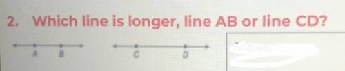Which line is longer, Line AB or line CD