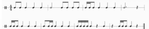 Which measure has the longest note?