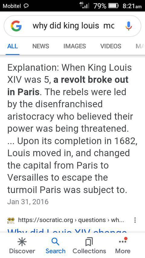18. Why did King Louis XVI move to Paris?

A He liked it better there
B. He wanted to live in Versa