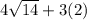 4 \sqrt{14}  + 3(2)