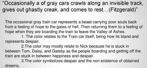 “Occasionally a line of gray (train) cars crawls along an in invisible (train) track…’ what am I gon