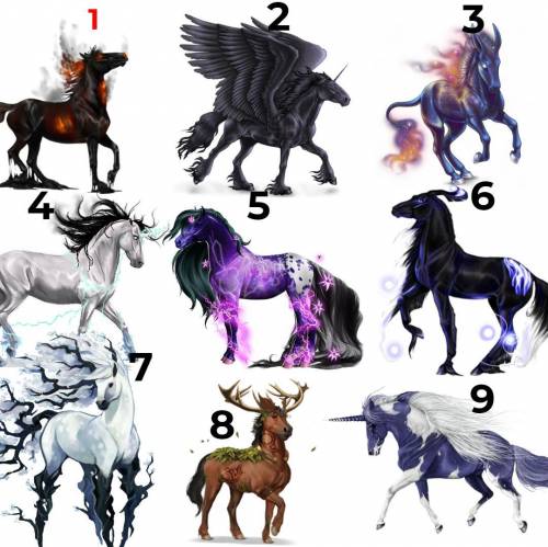 if you had to choose a horse to take you across a deadly forest what one would you pick 1-9 remembe