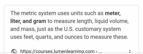 What is the system by which we can convert between metric and customary units?
