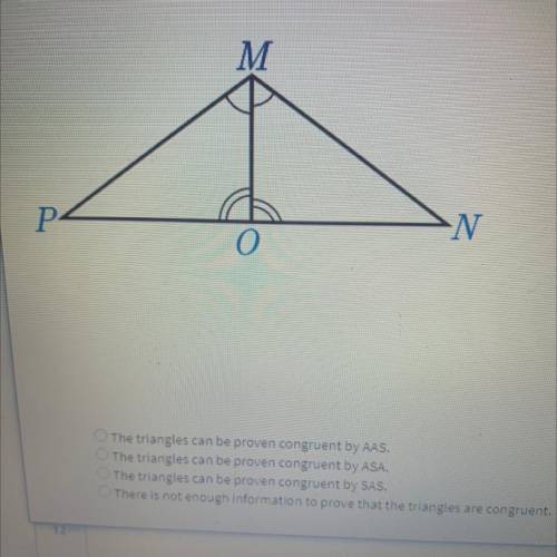 The figure below shows two triangles. Which statement about the triangles is true?
