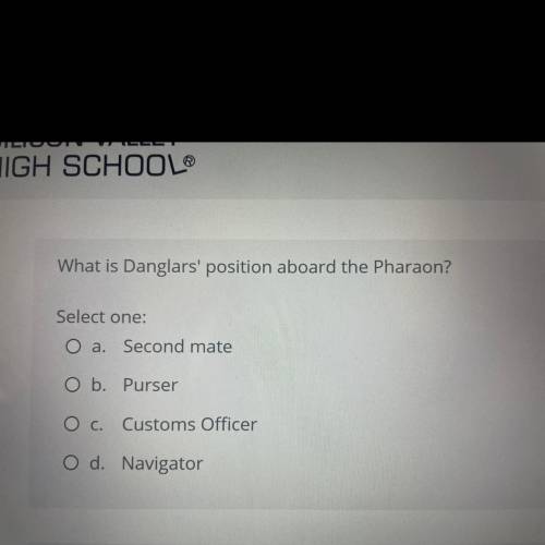 What is Danglars' position aboard the Pharaon?