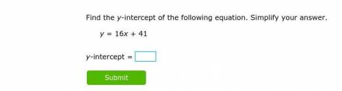 PLEASE HELP ME FAST (It's about y-intercept) This is the Last one I have to answer then I am at