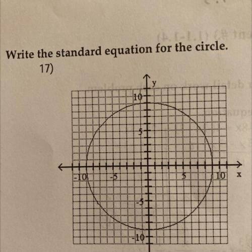 Write the standard equation for the circle