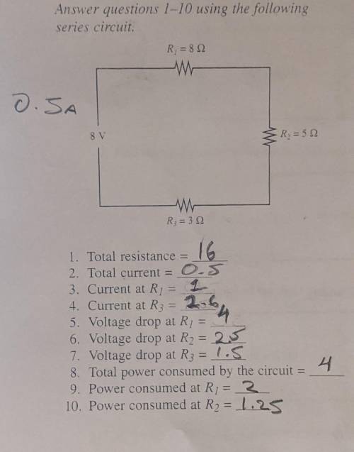 Solving a series circuit, did I do this correctly? ​