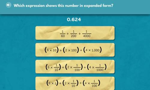 Which expression shows this number in expanded form?
A)
B)
C)
D)