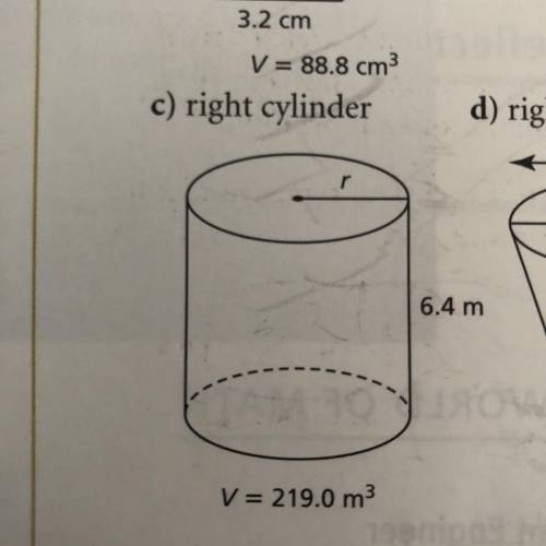 PLEASE HELP WHAT IS THE RADIUS FOR THIS CYLINDER?
