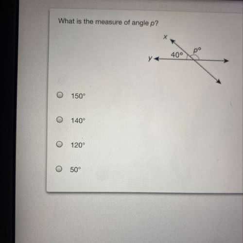 What is the measure of angle p