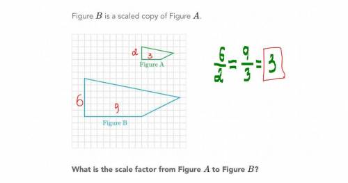 Figure B is a scaled copy of figure A. what is the scale factor from figure A to figure B? :>