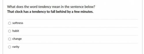 What does the word tendency mean in the sentence below?

That clock has a tendency to fall behind