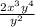 \frac{2x^3y^4}{y^2}