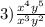 3)\frac{x^{4} y^{5} }{x^{3} y^{2} }