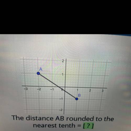 The distance AB rounded to the nearest tenth. Please help asap and explain how you got the answer,