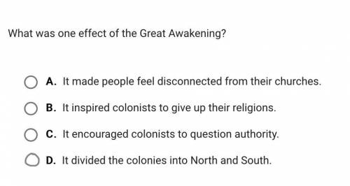 What is one effect of The Great Awakening???