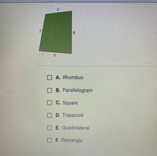 HELP ASAP !!
which answers describe the shape below ? check all that apply
