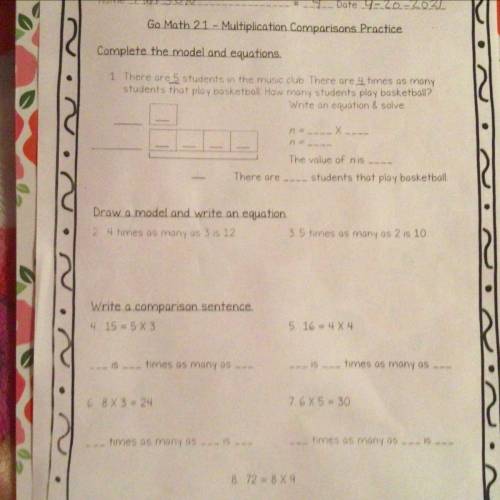 Please help due tomorrow this is about math and my little brother needs help on this