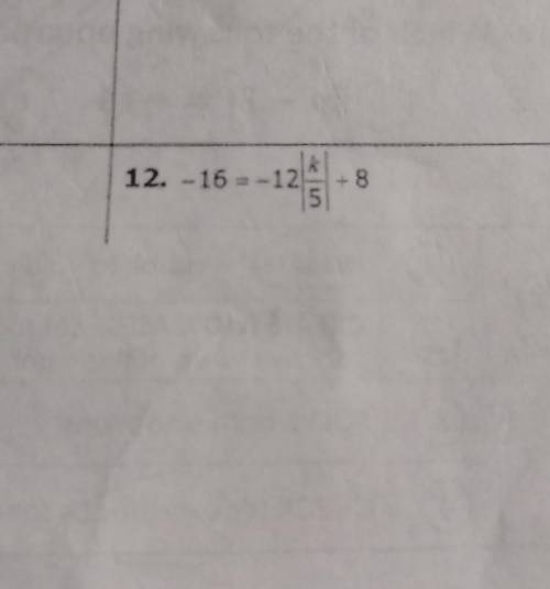 Absolute value equation question, pls explain if u don't I will literally die ​
