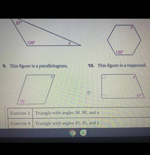 HELP ME ON THIS PLEASE!! find the measure for x