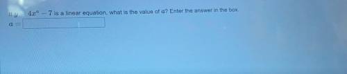 Please help y=4xa −7 solve for a