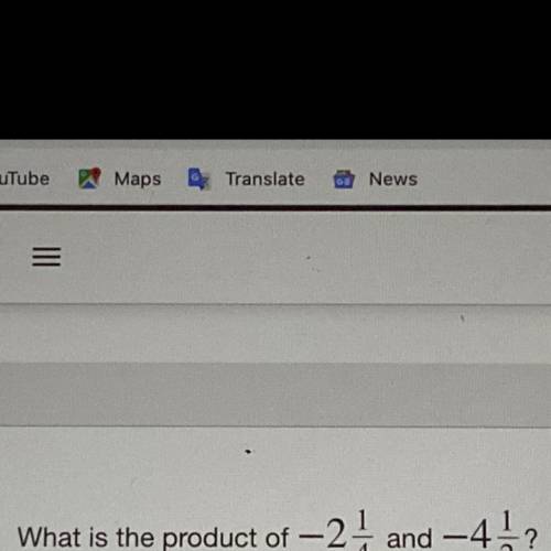 What is the product of -2 1/4 and -4 1/2

Enter your answer as a mixed number, in simplified form
