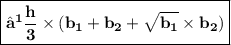 \boxed{\bf\underline\pink{⟹\frac{h}{3}  \times (b_1 + b_{2} +   \sqrt{b_{1} }  \times b_{2})}}