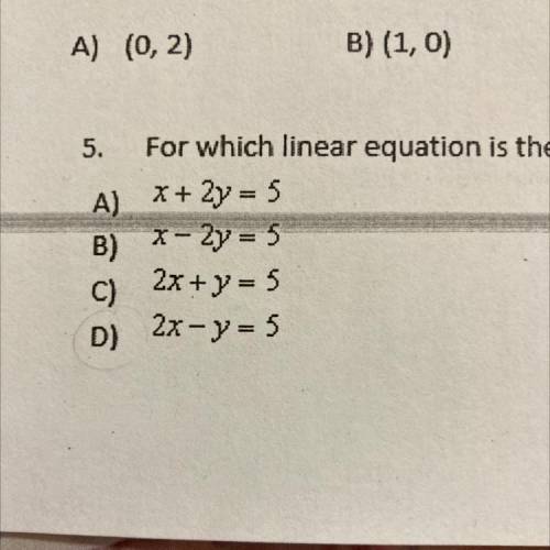 For which linear equation is the point (1, 3) a solution?