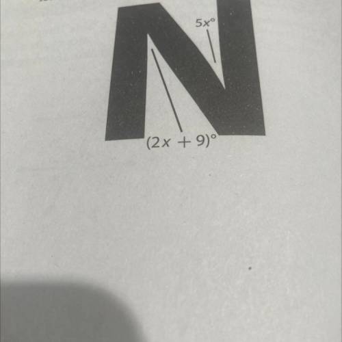 10. What value of x makes the vertical parts of the
letter N parallel?
5xº
N
(2x +9)